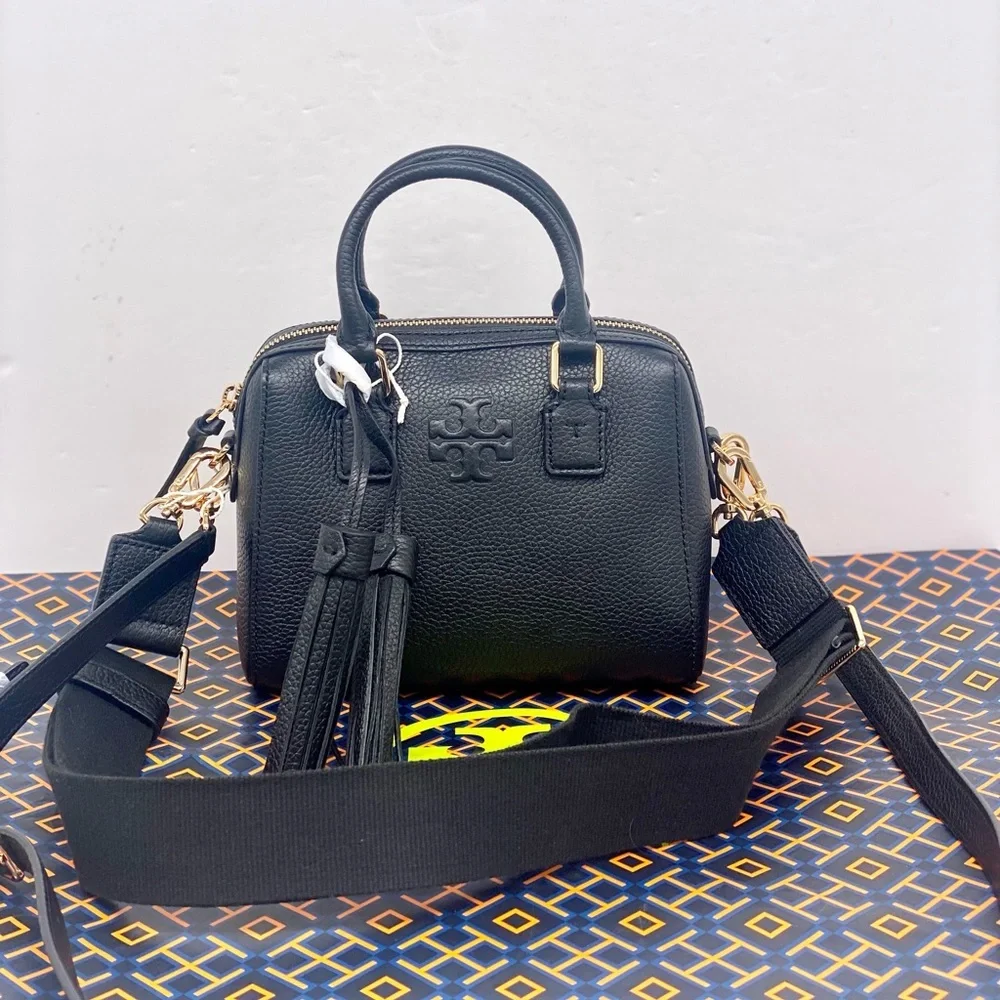 Tory Burch Thea Mini Web Satchel Black